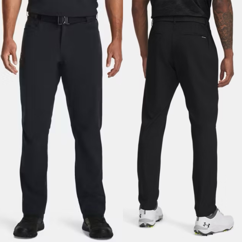 Under Armour NWT Performance Taper Black Pants Size 38/30